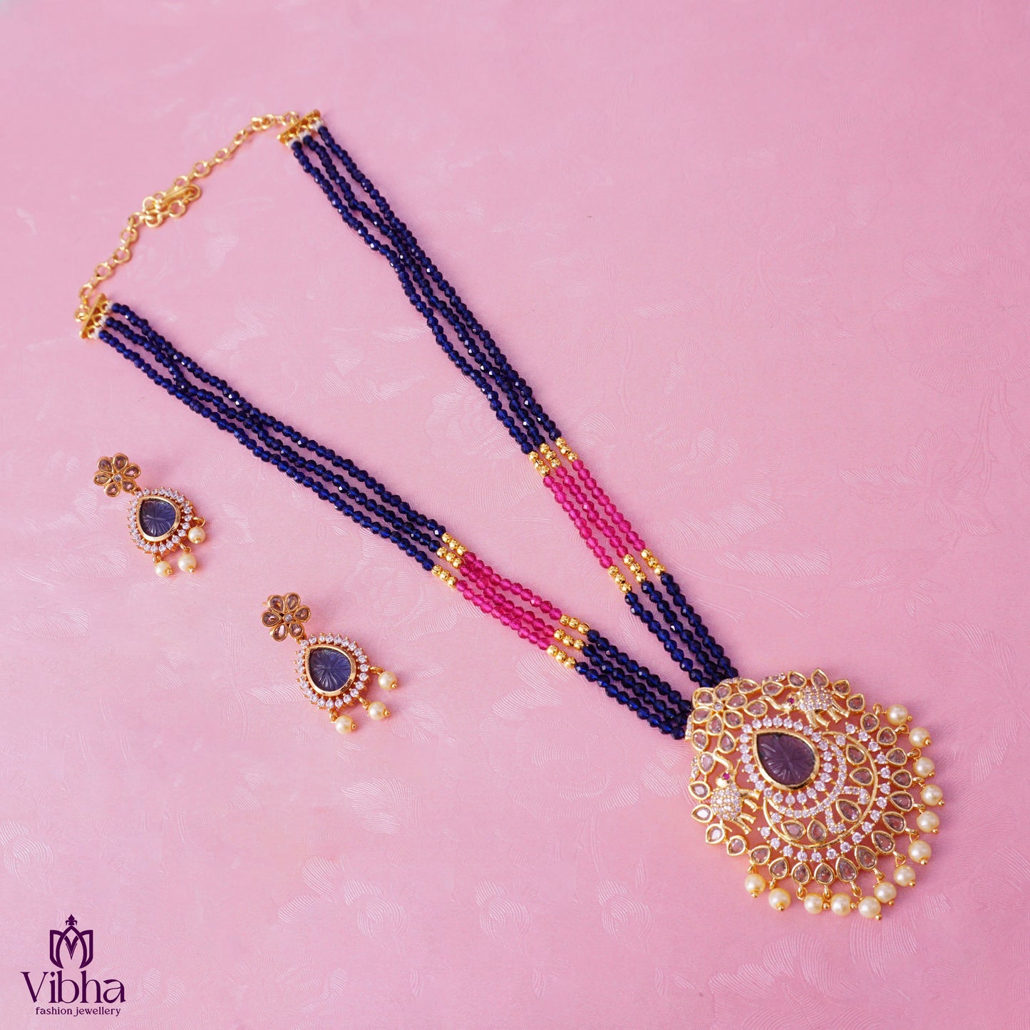 Beads Haram with Elephant Pendant
