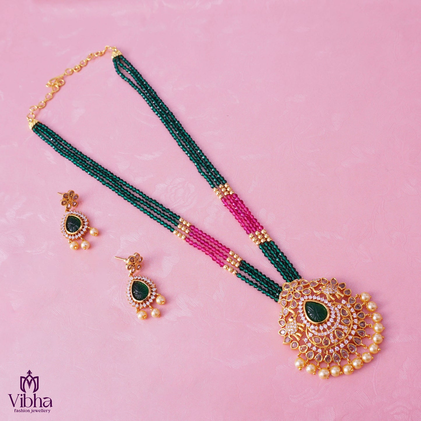 Beads Haram with Elephant Pendant