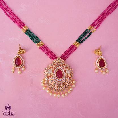 Beads Haram with Elephant Pendant