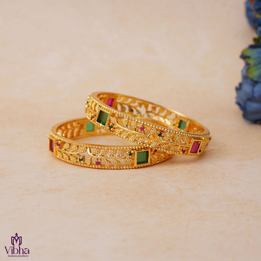 Leafy Design Bangles