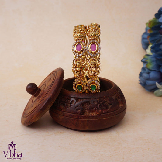 Oval Designed Lakshmi Devi Bangles