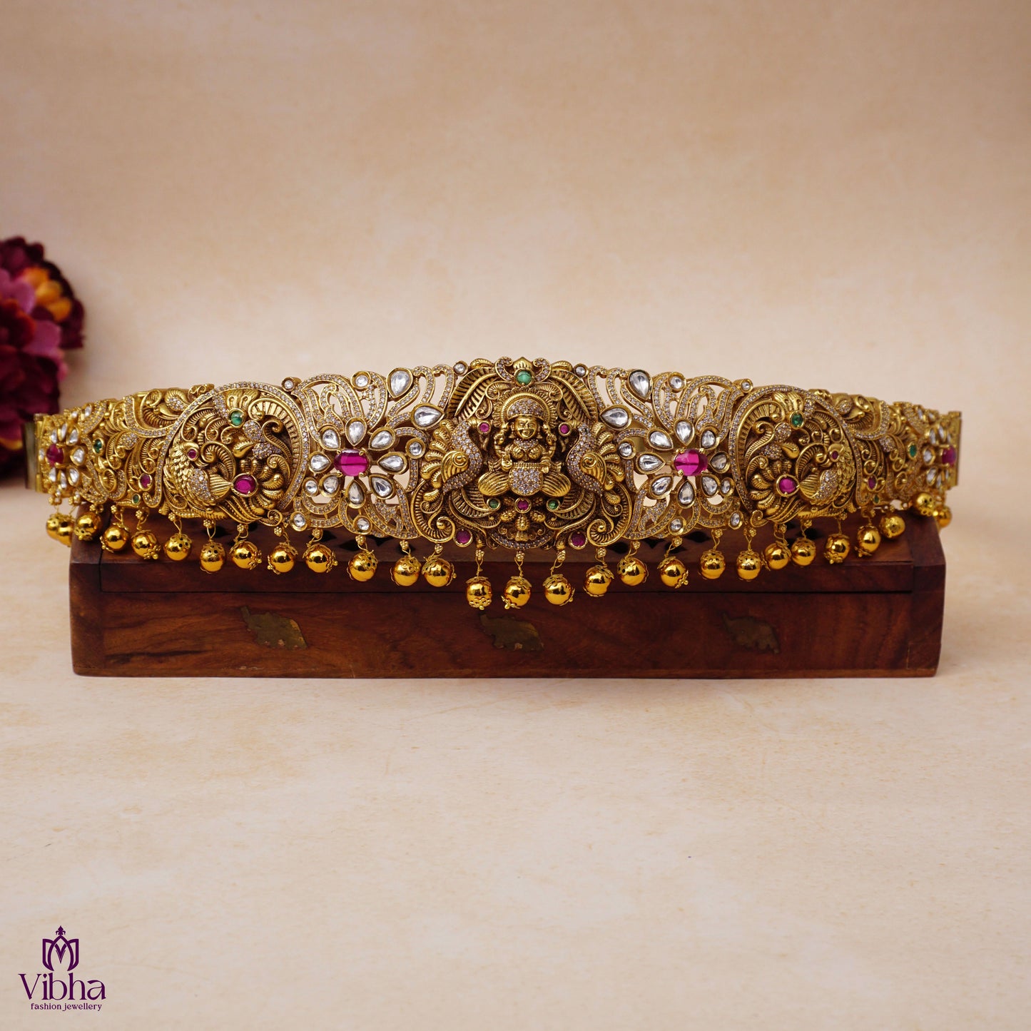 Peacock Designed Lakshmi Devi Bridal Vadanam