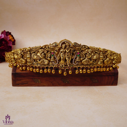 Peacock Design Radha Krishna Bridal Vadanam
