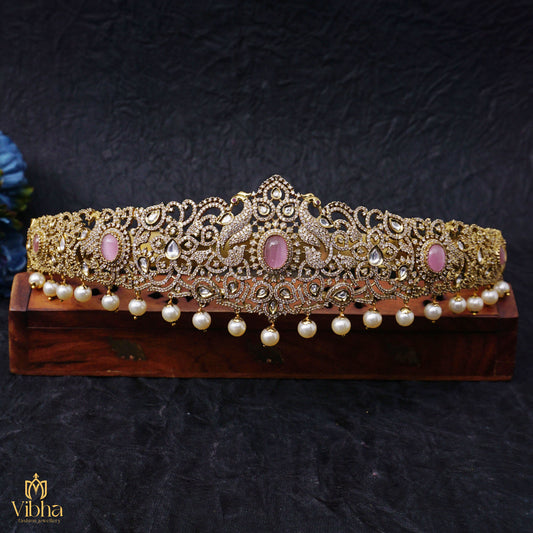 Bridal Vaddanam with Peacock Motifs
