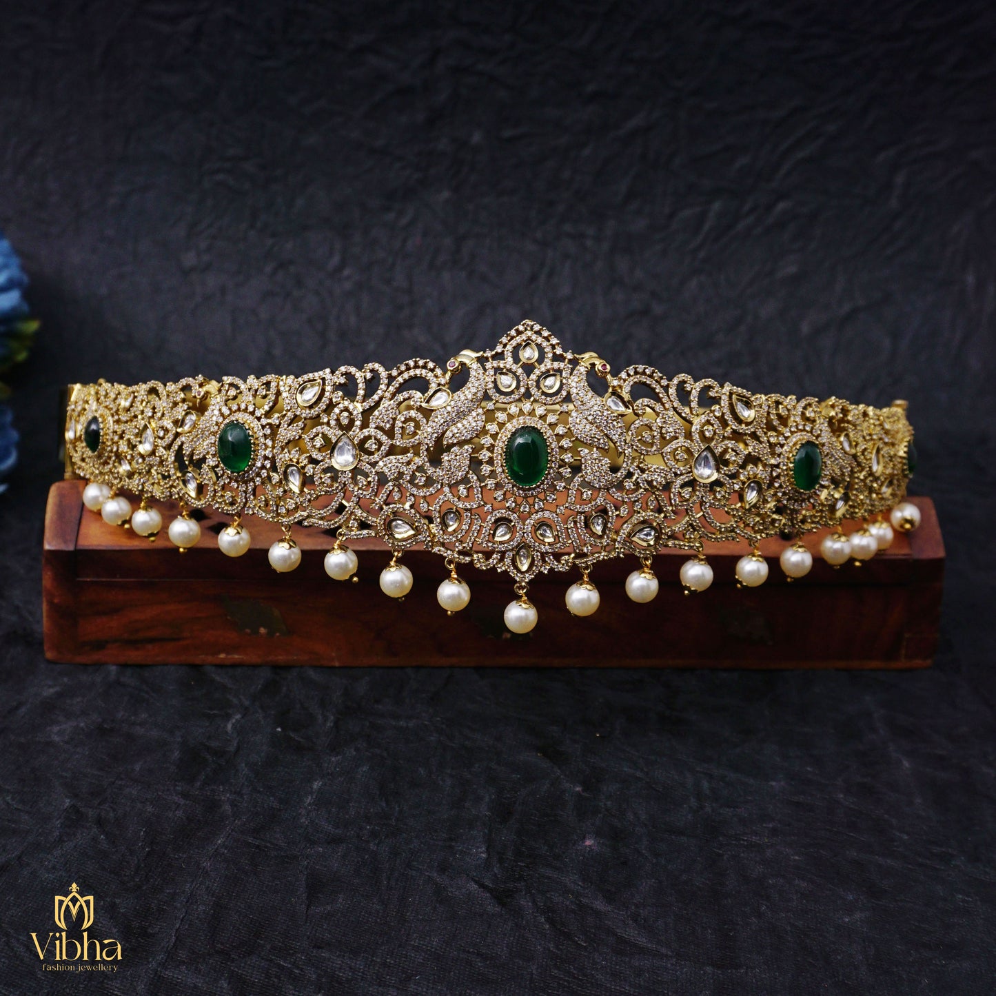 Bridal Vaddanam with Peacock Motifs