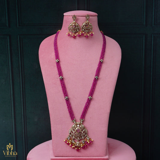Double Peacock Mehandi Victorian Beads Haram