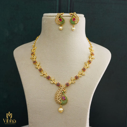 Peacock Designed Necklace Set