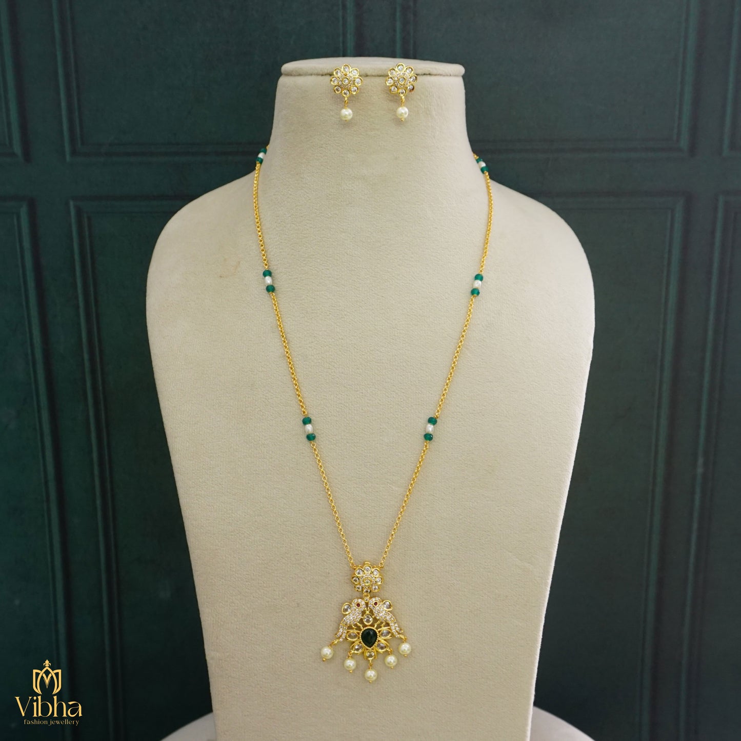 Beads Chain with Peacock Designed Pendant