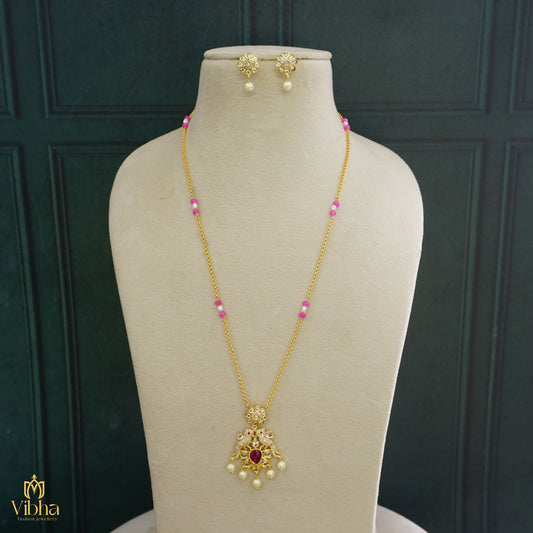 Beads Chain with Peacock Designed Pendant