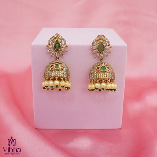 Floral Designed Jhumkas