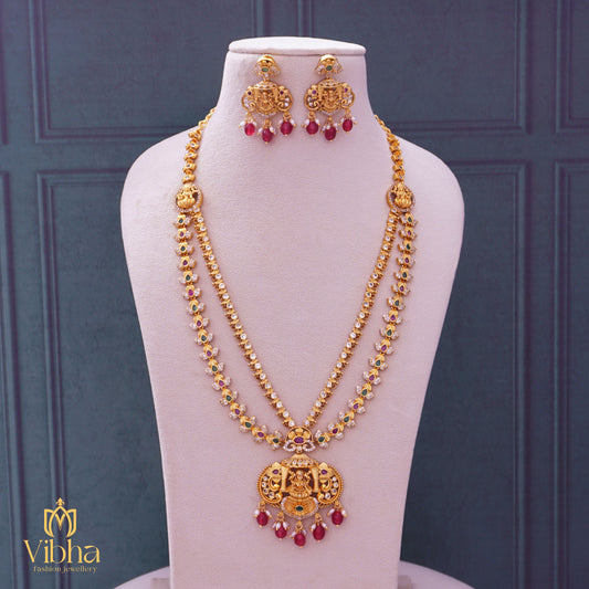 Lakshmi Devi Double Layered Haram Set