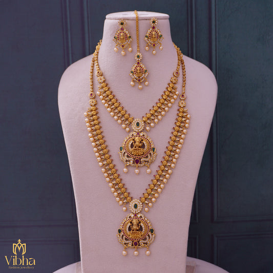 Kasu Designed Lakshmi Devi Antique Combo Set
