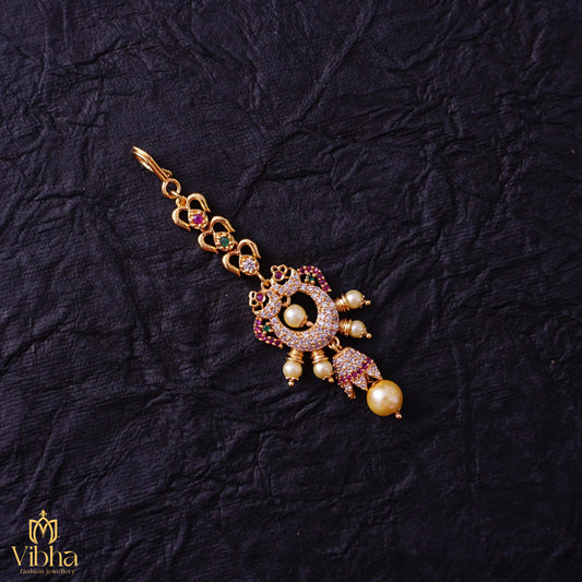 Chandbali Designed CZ Maang Tikka