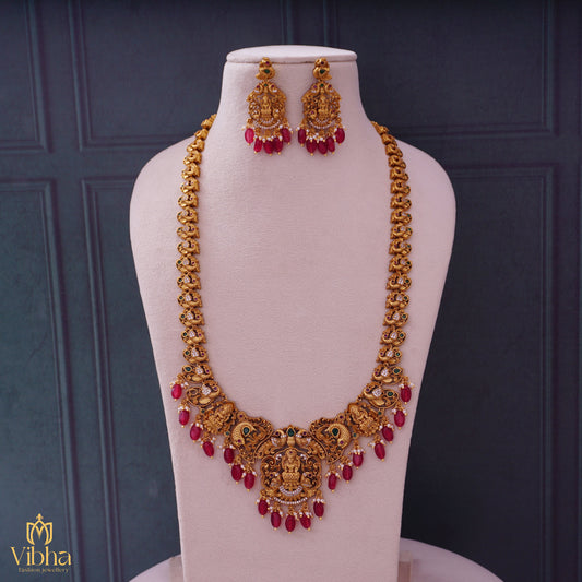 Bridal Lakshmi Devi Antique Haram Set
