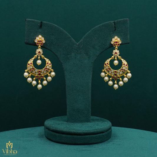 Floral Chandbali Earrings