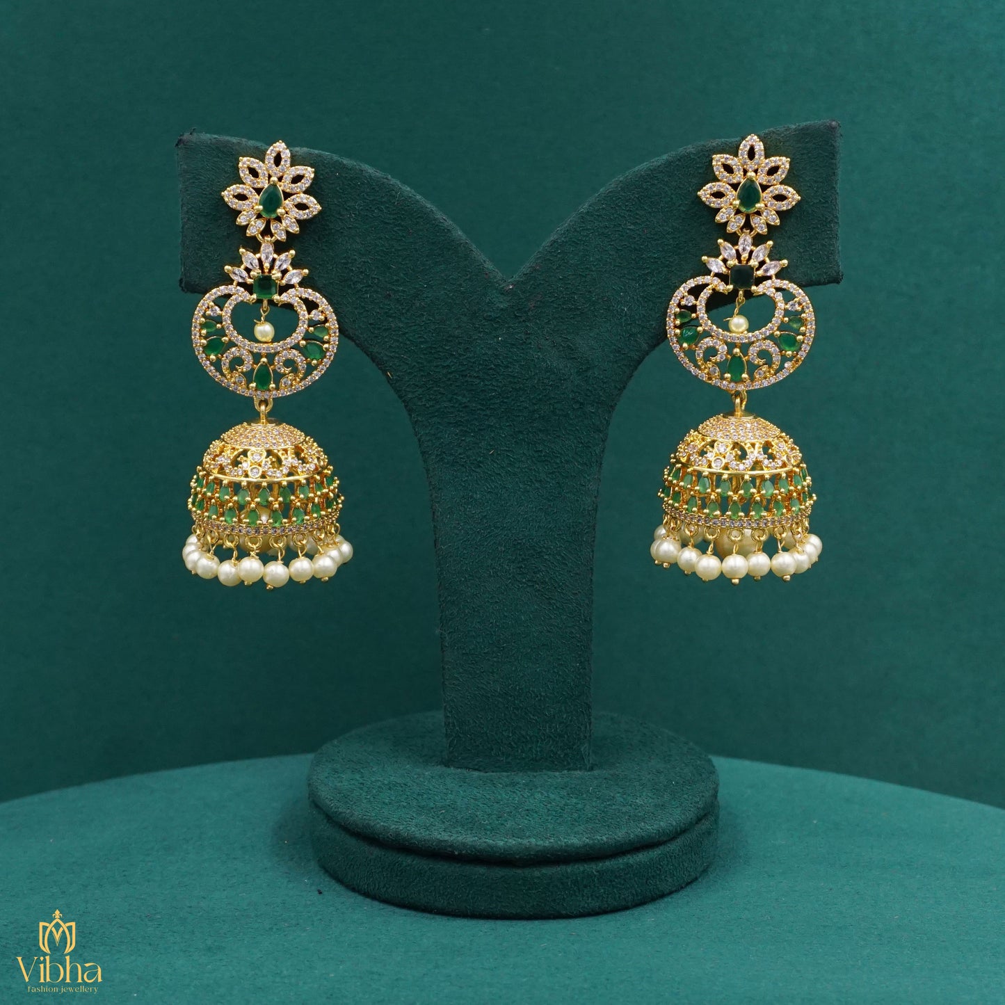Chandbali Designed Bridal Jhumkas