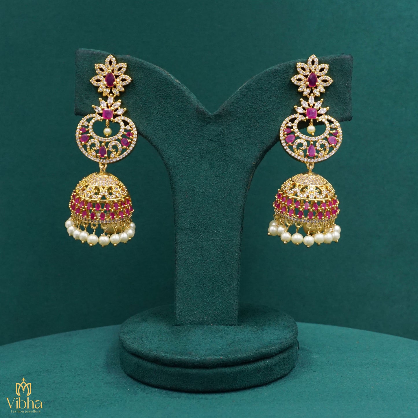 Chandbali Designed Bridal Jhumkas