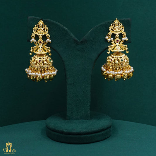 Bridal Zircon Jhumkas Set