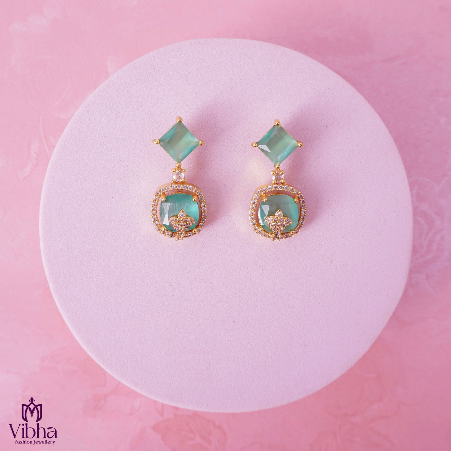 Elegant Rectangular CZ Earrings