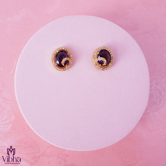 Elegant Circular CZ Earstuds